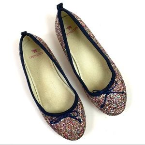J. Crew Girls Multi-Glitter Ballet Flats